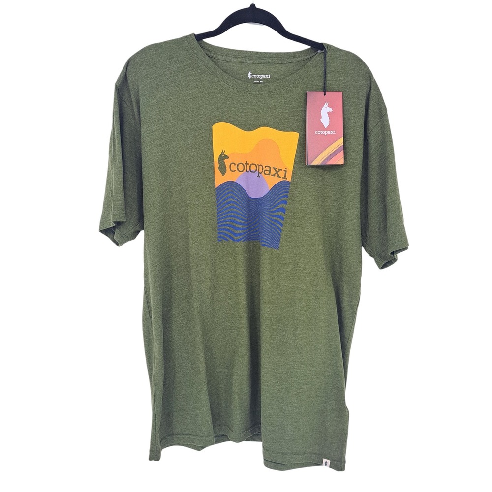 Cotopaxi Vibe Organic T-Shirt Mens XXL Pine Green Graphic Tee New